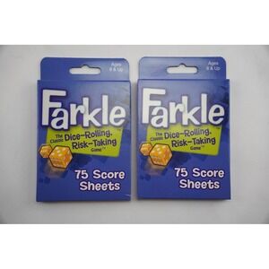 Lot of 2 Farkle Score Sheets 75 Count Each The Dice Rolling Risk Taking Game